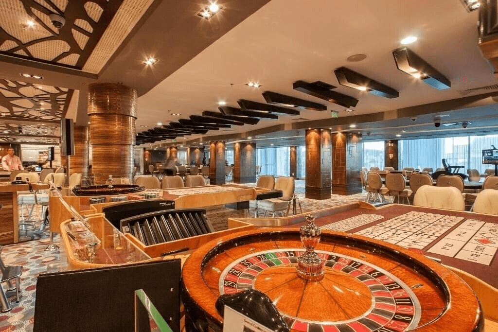 Casino table ready for an evening of play